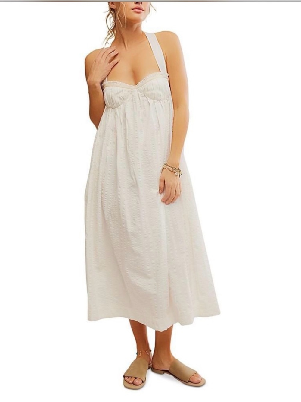 Free People Poppy Seersucker Midi Dress